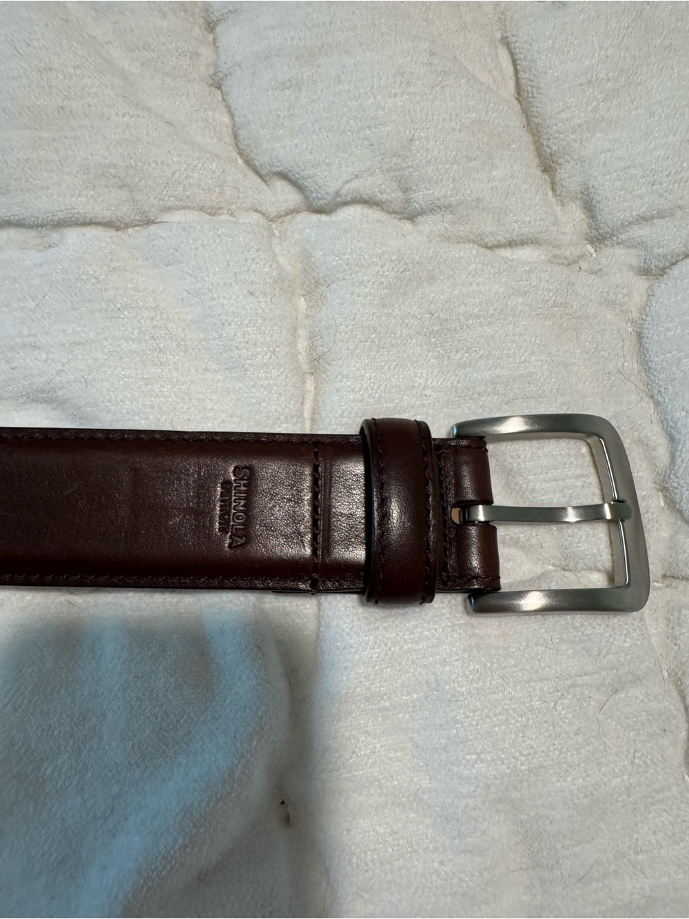 Shinola 1 1/2” Canfield Belt. Dark Brown. Size 38